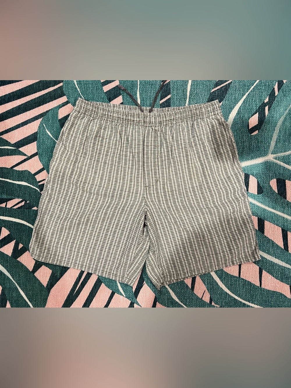 Vintage Route 66 Casuals Plaid Pocketed Drawstring Shorts